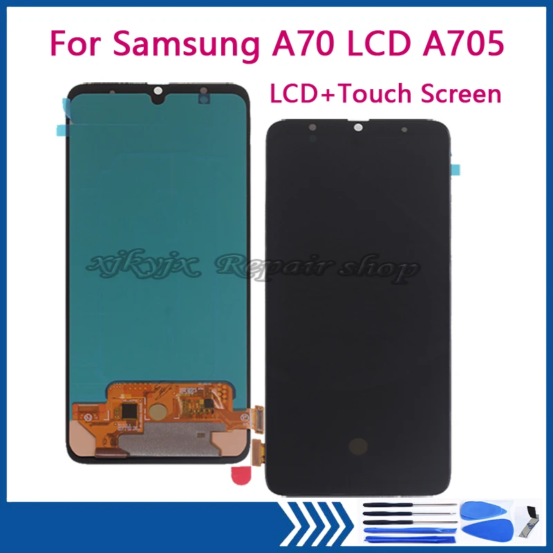 

AMOLED For Samsung A70 A705 LCD Display Touch Screen Digitizer Assembly Repair Parts For Samsung A70 2019 A705F LCD Repair kit