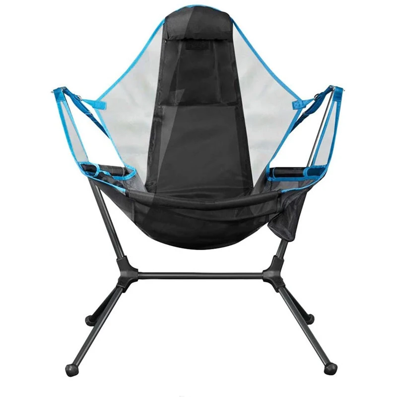 Outdoor Folding Rocking Chair Portable Auto-reclining Camping Fishing Beach Chair Garden Swing Sun Loungers for Sunbathing 2
