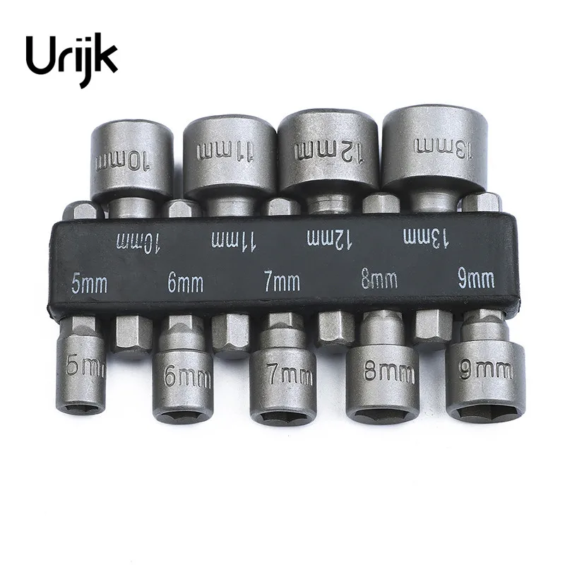 

Freeship 9Pcs 5-13mm Hexagon Handle Socket Wrench Screwdriver Set Bit Set For Electric Screwdriver Hand Tools No Magnetic