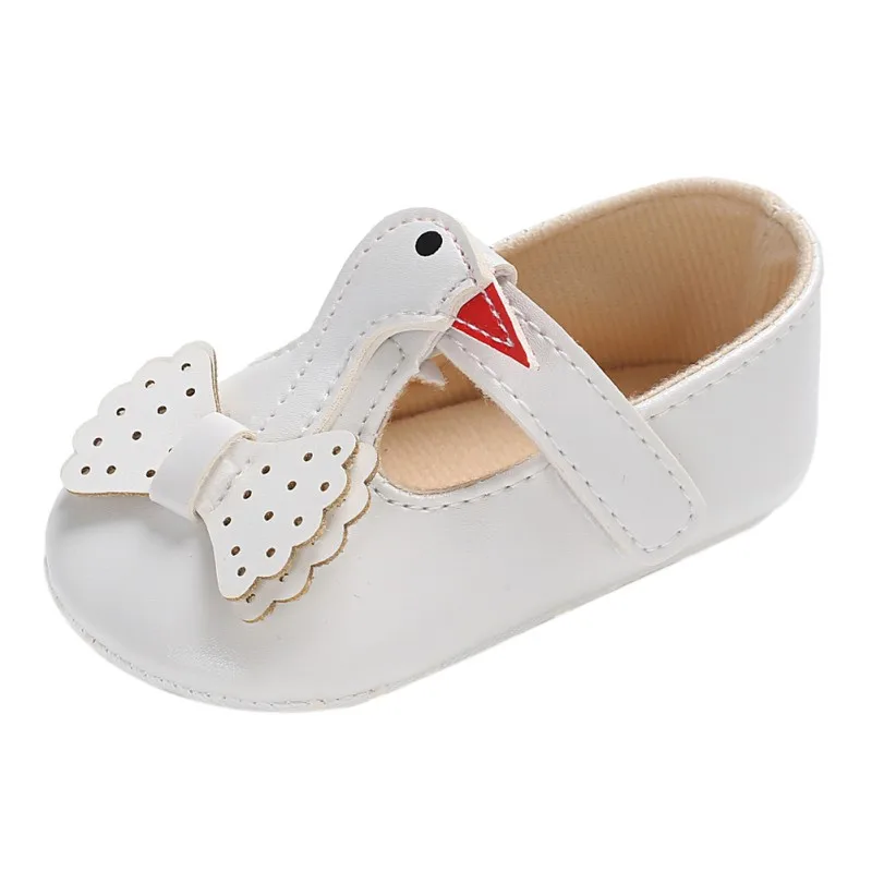 Spring Summer Newborn Toddler Shoes Cute Animals PU Princess Shoes Baby Girl Soft Bottom Non-Slip The First Walker