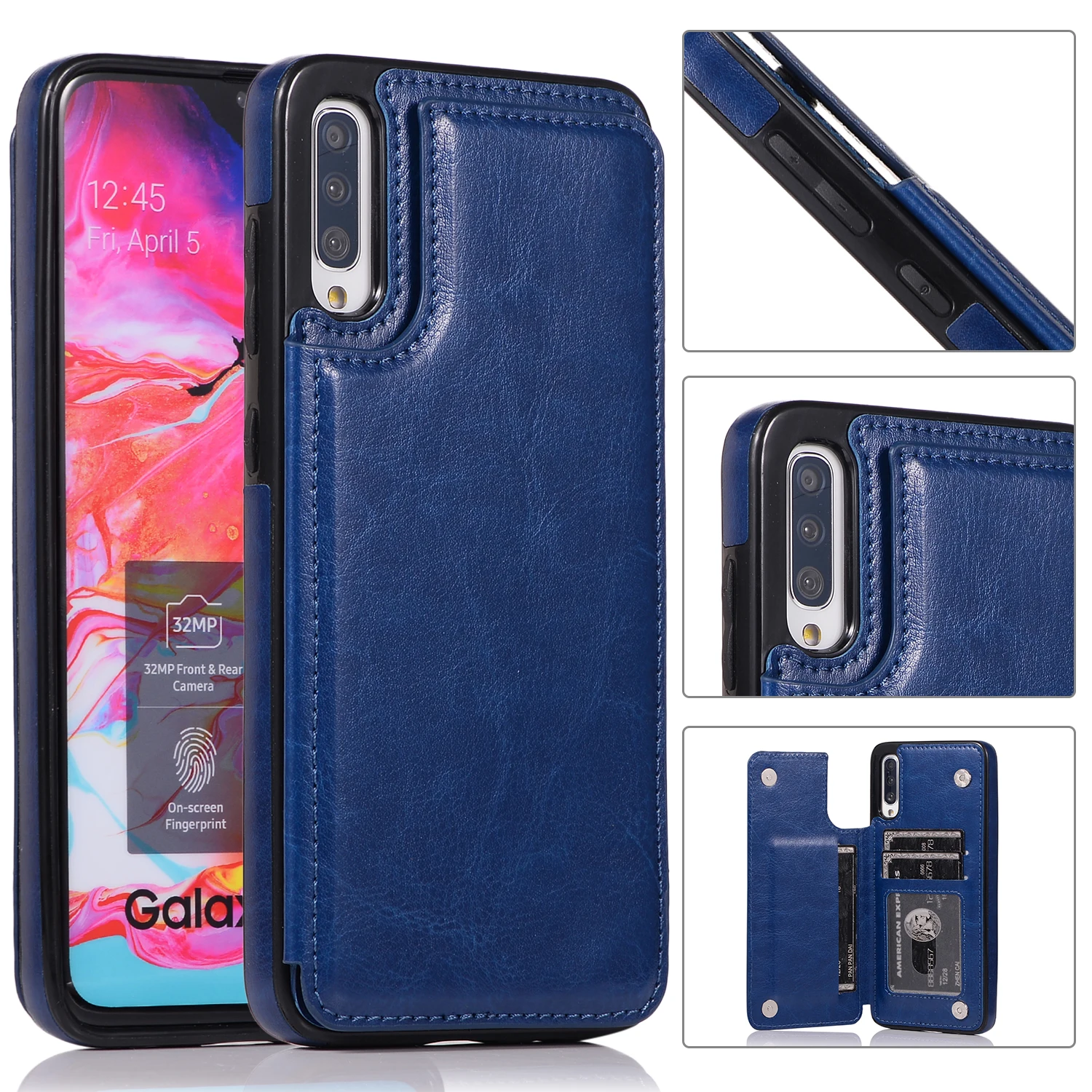 Retro Leather Wallet Stand Cover for Huawei P40 Pro Plus P30 Lite Mate 30 20 Card Slot Magnetic Clasp Shockproof Flip Phone Case