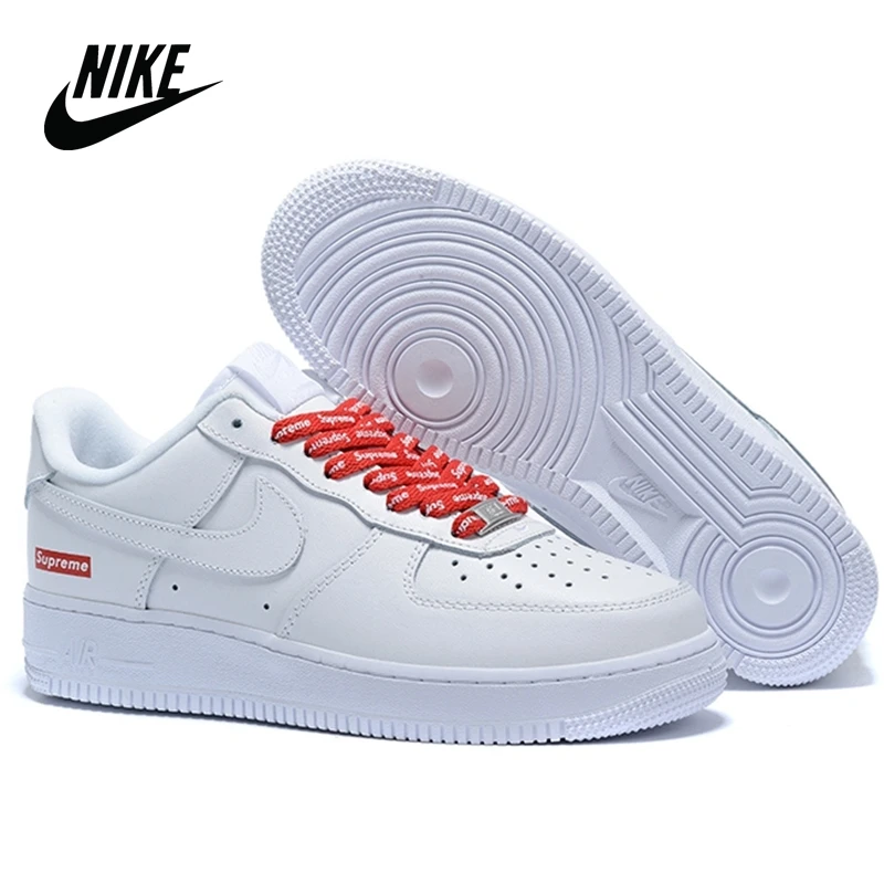 Оригинальные мужские и женские низкие кроссовки Supreme x Nike Air Force 1 размеры 36-45 CU9225-100
