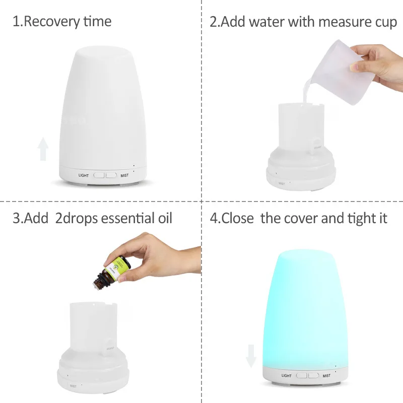 Ультразвуковой увлажнитель аромараспылитель эфирных масел ароматерапия 7