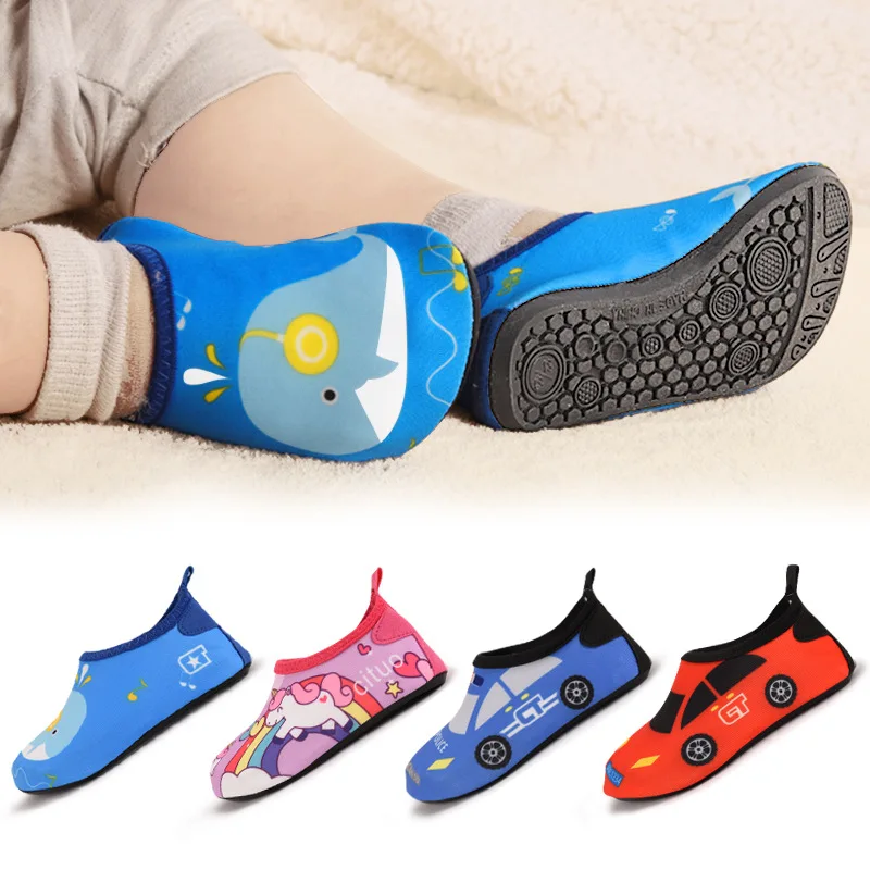Kids Water Shoes Quick Drying Swim Pool Footwear Outdoor Barefoot Aqua Socks For Beach Home Floor Children Unicorn Slippers