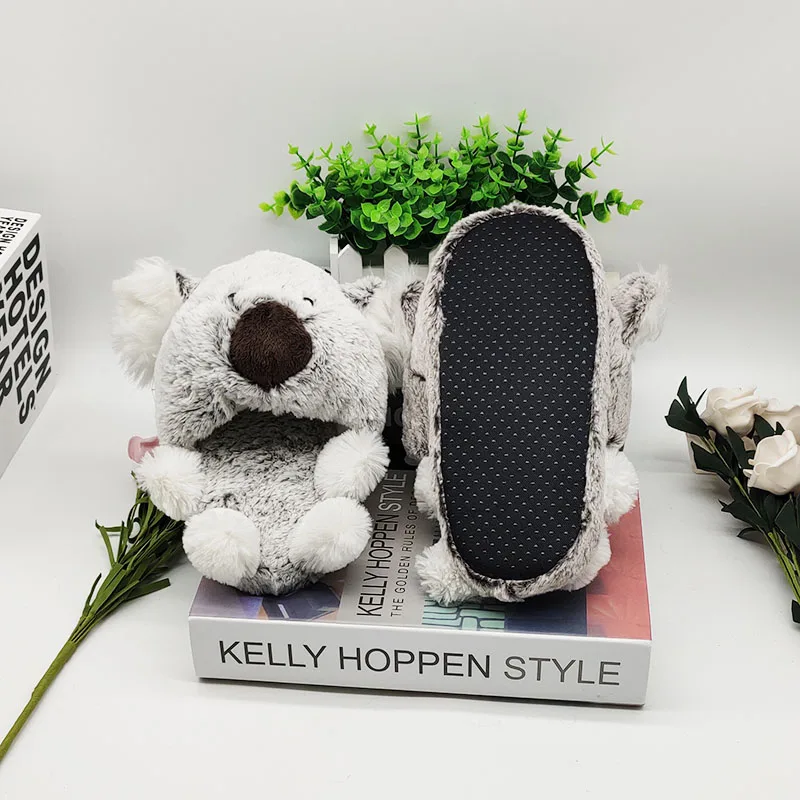 Koala/Специальные Шлёпанцы на заказ; меховые шлёпанцы; обувь из дерева; обувь в стиле аниме; домашняя обувь для детей; для мужчин и женщин; зимние тапочки; теплые домашние Тапочки