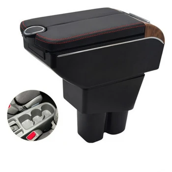 

For City armrest box 2007-2014 armrest Double doors open 7USB Centre Console Storage Box Arm Rest