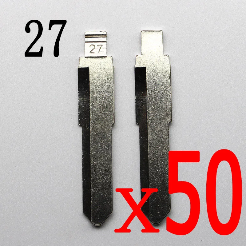 27 Металлические Пустые балванки для ключей дистанционный ключ Тип ключа № 27 для Mazda Family Premacy Happin M3 M5 M6 для Swift Blade - Цвет: 27Bx50
