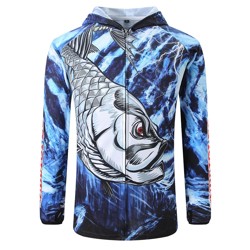 

New 2020 Men 3D Fishing Clothing Autumn Breathable Clothes Jacket With Hat Lightweight Outdoor Cycling Sport Wear Sweatshirt