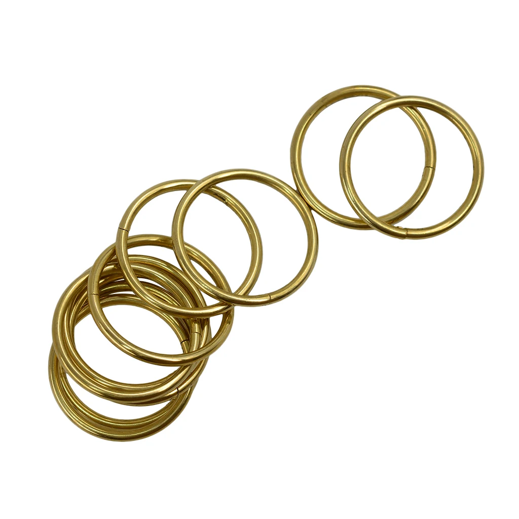 

10pcs Blank Brass Key Ring Key Chain Auto Lock Rings Jewelry Findings 40mm