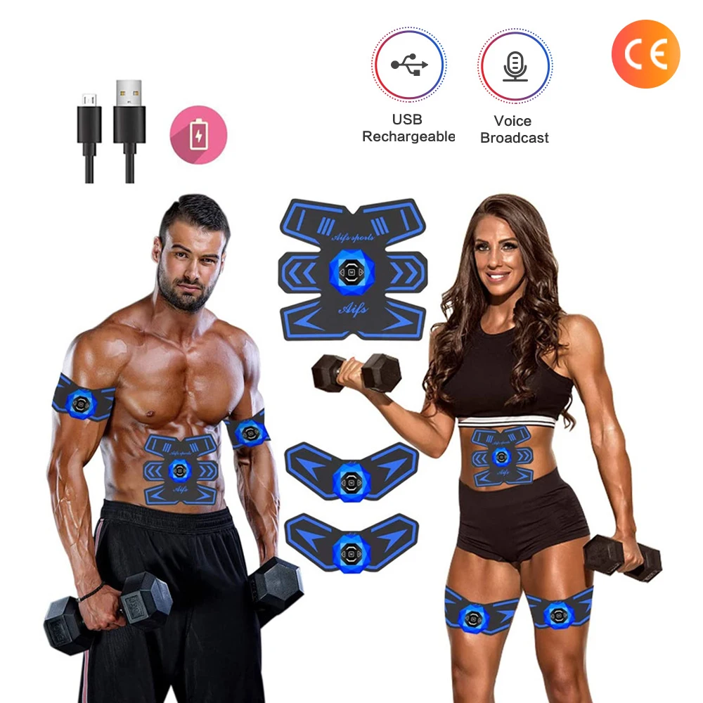 

Abdominal stickers massage Fitness shaping ABS muscle stimulator Home intelligent equipment USB charging with voice function