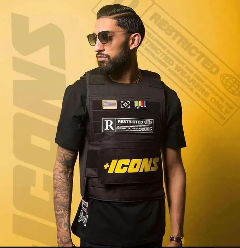 Bullet Proof Hiphop Mc Vest Rapper Bar Tank Top Fashion New Design Street Fashion Icons Military