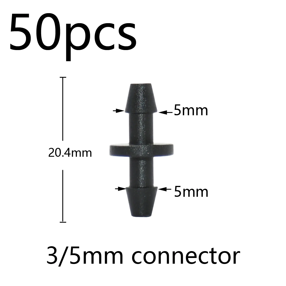 Garden Irrigation Connectors Barbed Single Double Tee Elbow Drip Arrow Cross Coupling Watering Fitting For 3/5 4/7mm Hose 