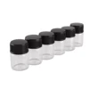 10pcs 5ml 22*30mm Clear Glass Bottles with Black Plastic Lids Empty Tiny Glass Jars DIY Crafts Vials Glass Jars 4