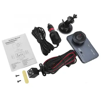 

1080P HD 4inch Dual Lens Car DVR Driving Recording Camera 170 Degrees Built-in G-Sensor 32GB V18 car accessories