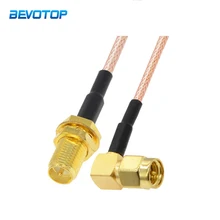 

5CM-30M RF Coaxial SMA Male Right Angle to RP SMA Female Bulkhead RG316 Wire Extension Cable Antenna Extender Cable Adapter