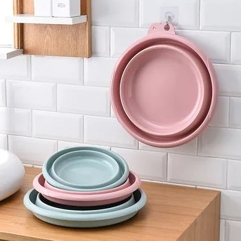 

Creative Folding Washbasin Outdoor Camping Travel Portable Plastic Basin Thick Wear-resistant and Drop Resistant Laundry Tub