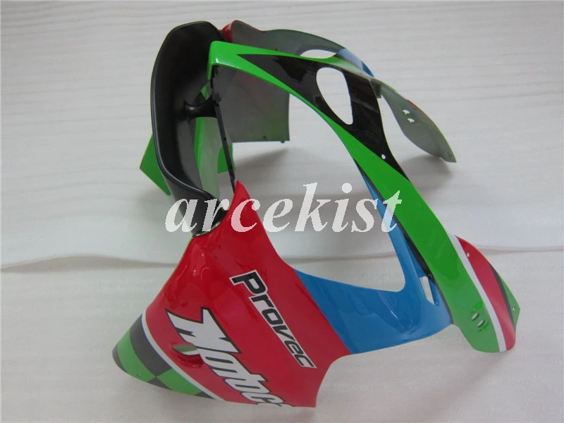 ABS(литьевая форма) обтекатели комплект подходит для Kawasaki ZX6R 2000 2001 2002 ZX-6R 00 01 02 ниндзя 636 Кузов Набор красный зеленый