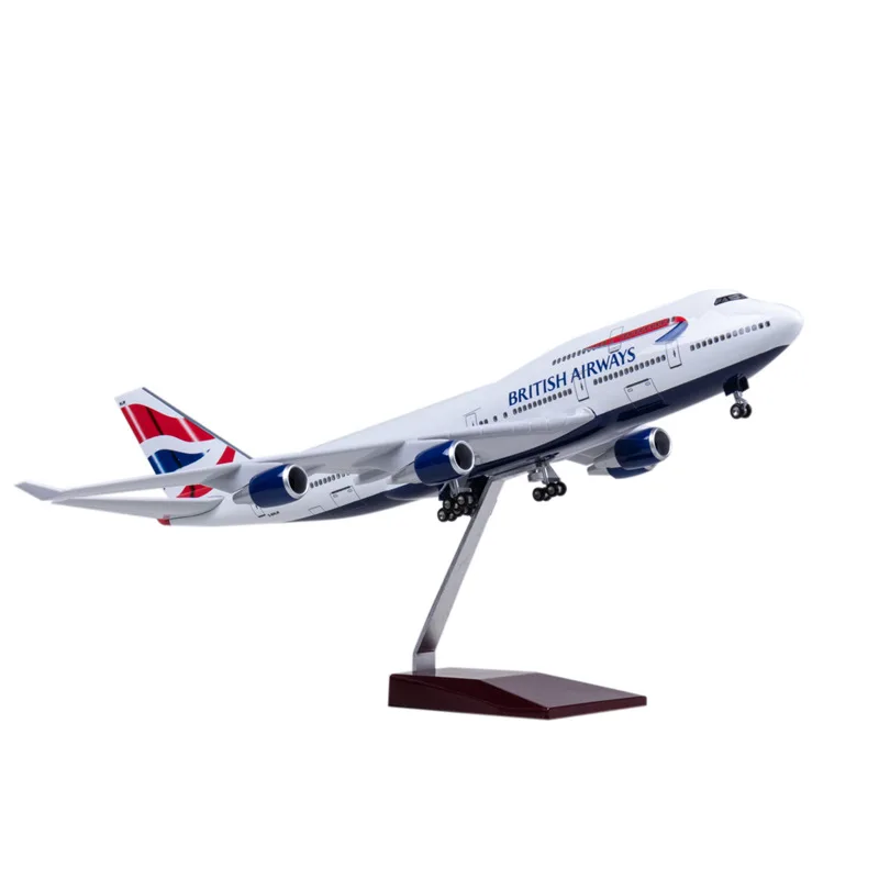 

47cm British Airways Aircraft Model Simulation With Wheels And Lights 747 Civil Airliner Boeing B747 British Airways
