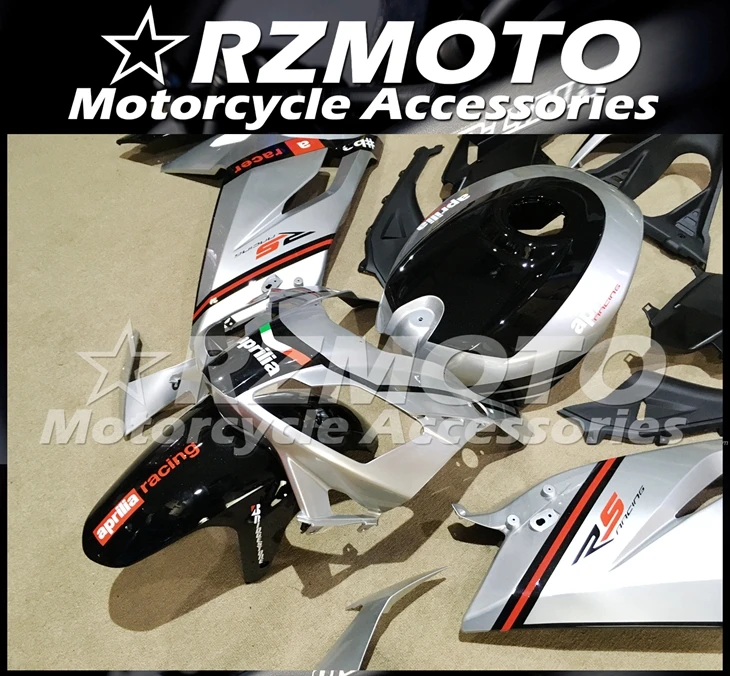 Инъекций ABS Полный обтекатели Наборы подходит для Aprilia RS125 2006 2007 2008 2009 2010 2011 06 07 08 09 10 11 боди набор серебряных