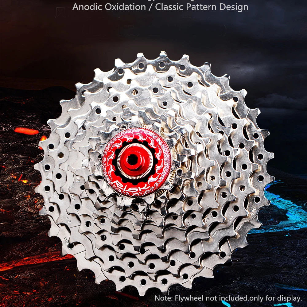 Bicycle Cassette Bicycle Sprocket Gear Bike Sprocket Bike Freewheel 11T Flywheel Cover Flywheel Cap Aluminum Alloy Cassette Locking Ring For Mountain Road Bike Bicycle CNC Locked Washer