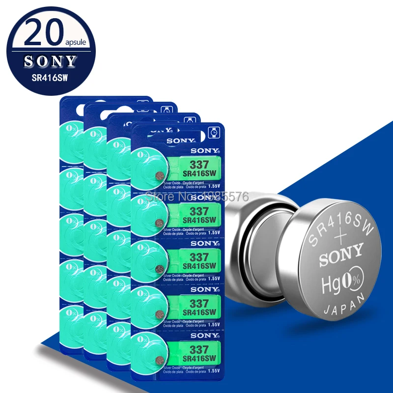 20Pcs/Lot For Sony New LONG LASTING 337 SR416SW 623 D337 V337 SP337 Watch Battery Button Coin Cell Car Remotes | Электроника