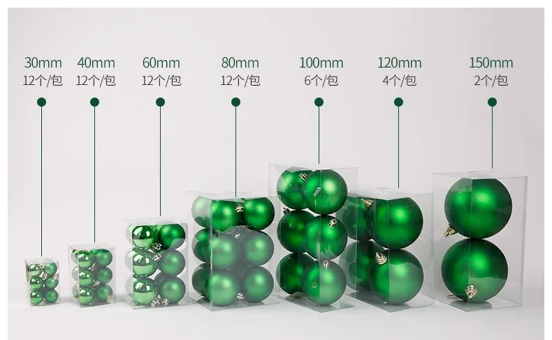 Новогоднее украшение Рождественская елка подвесное украшение Рождественские зеленые шары глянцевые матовые шары декоративные шары 12 см