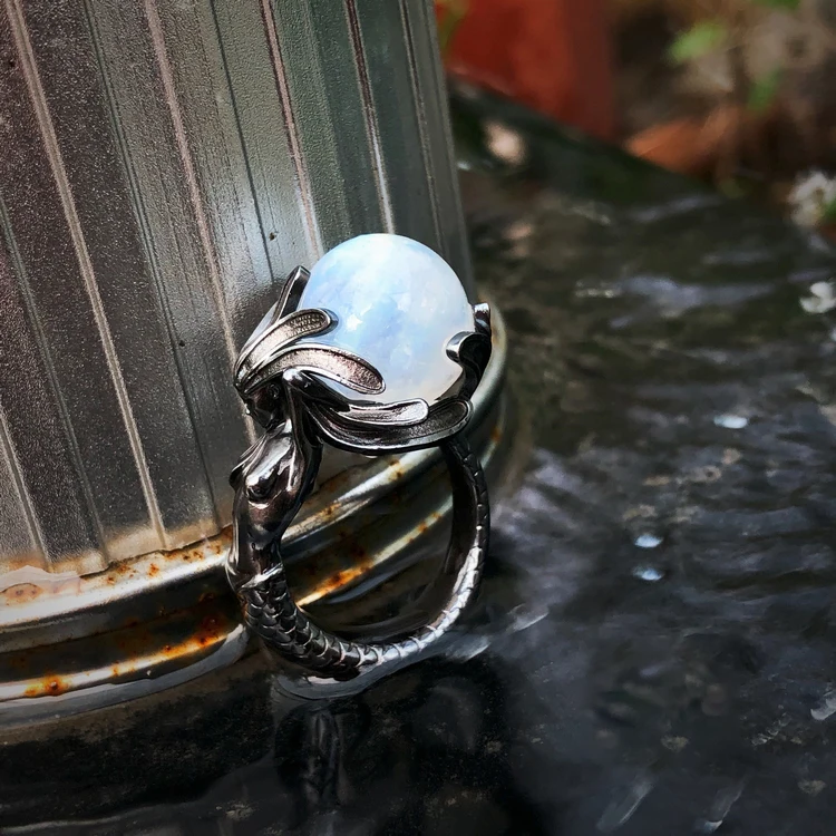 925 серебро дизайн простой личности Русалка кольцо для женщин ювелирные изделия