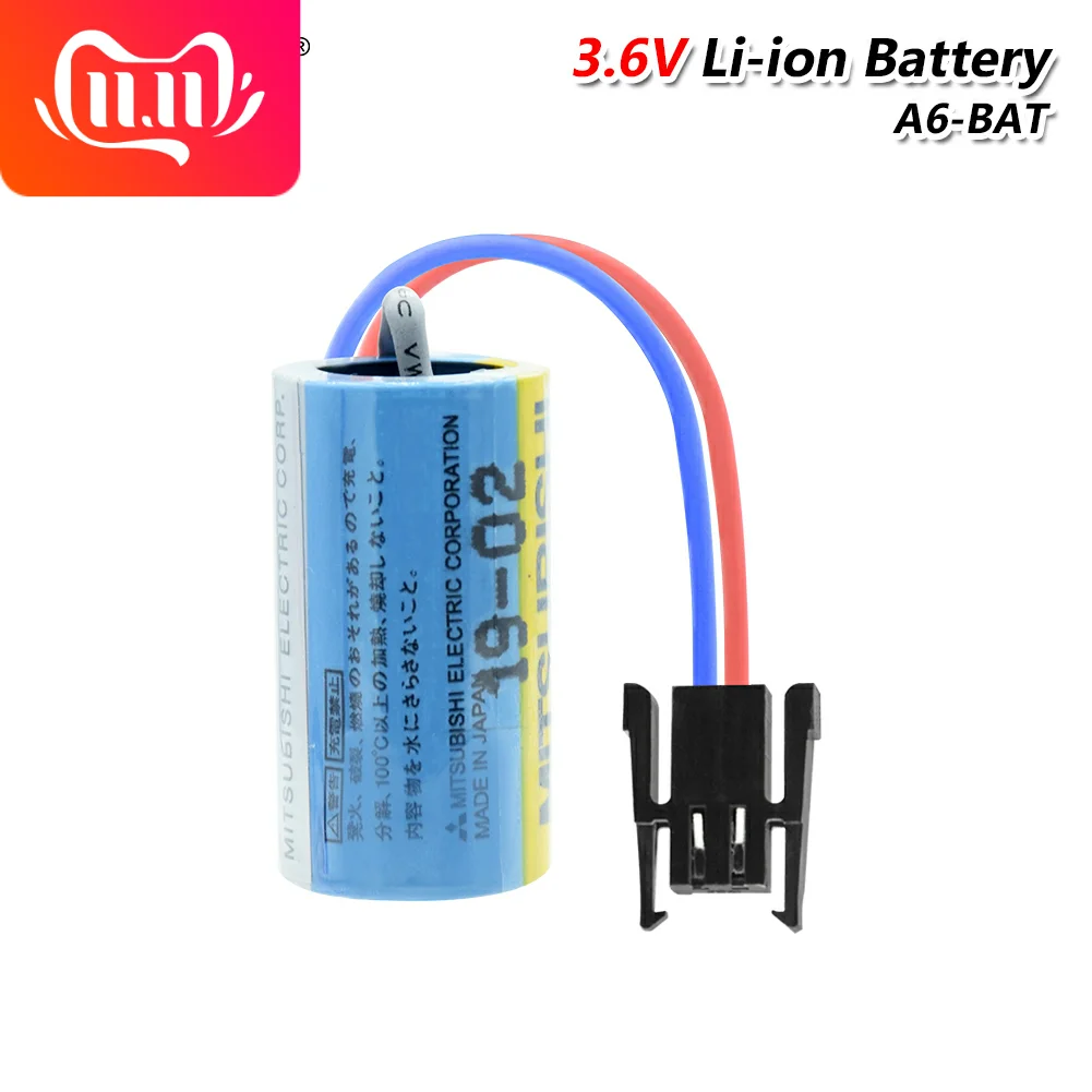 10 Pack Mitsubishi A6BAT ER17330V PLC Battery Size 2//3A 3.6V Battery with Plug