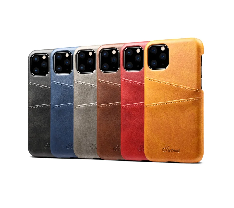 Роскошный кожаный чехол для телефона iPhone 11 Pro, мягкий на ощупь, кредитный держатель для карт, чехол для мобильного телефона
