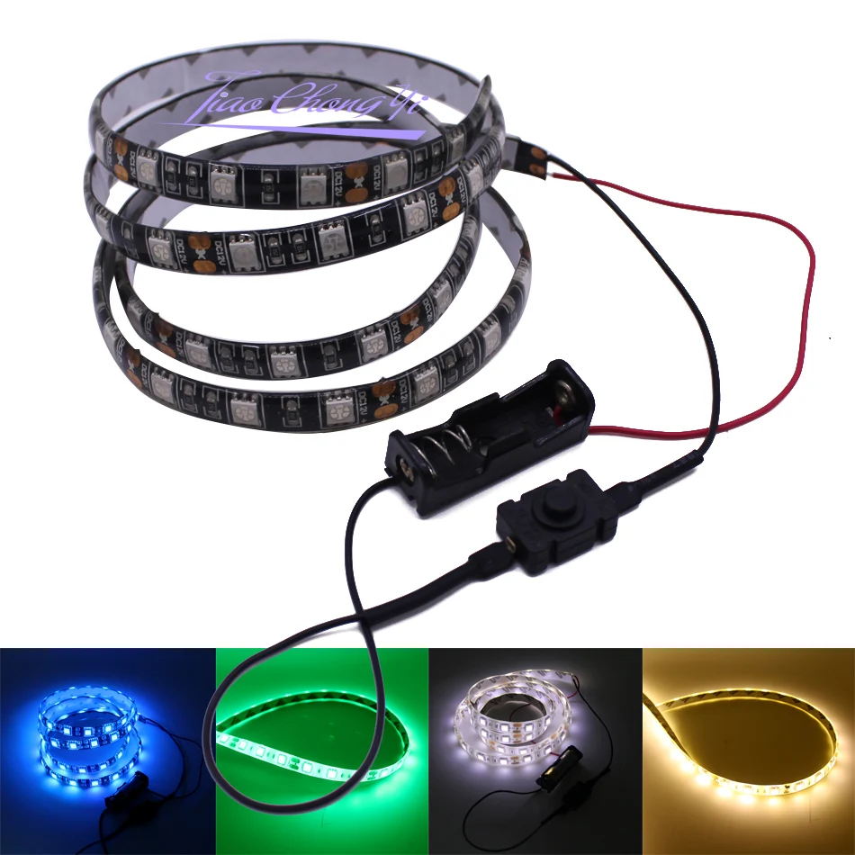 Anode And Cathode Of Ledwaterproof Led Strip Light 12v 5050 Smd Battery  Powered For Indoor Decor