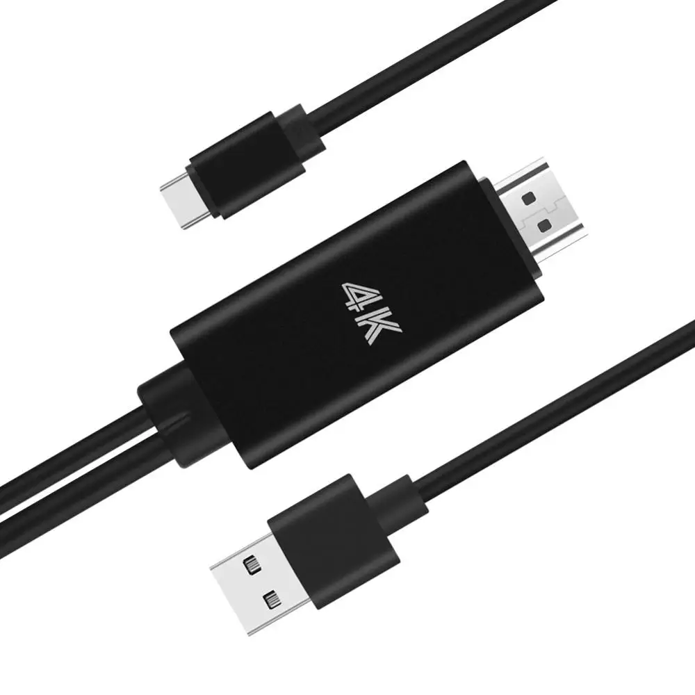 4K Type C HDMI адаптер HDTV видео кабель 1080P конвертер телефона на ТВ для macbook Samsung Galaxy S8 S9