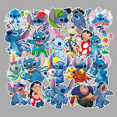 

Anime Stickers Stitch Lilo and Stitch 55PCS Stickers On Laptop Decor For Pad Notebook Luggage Sticker For Children