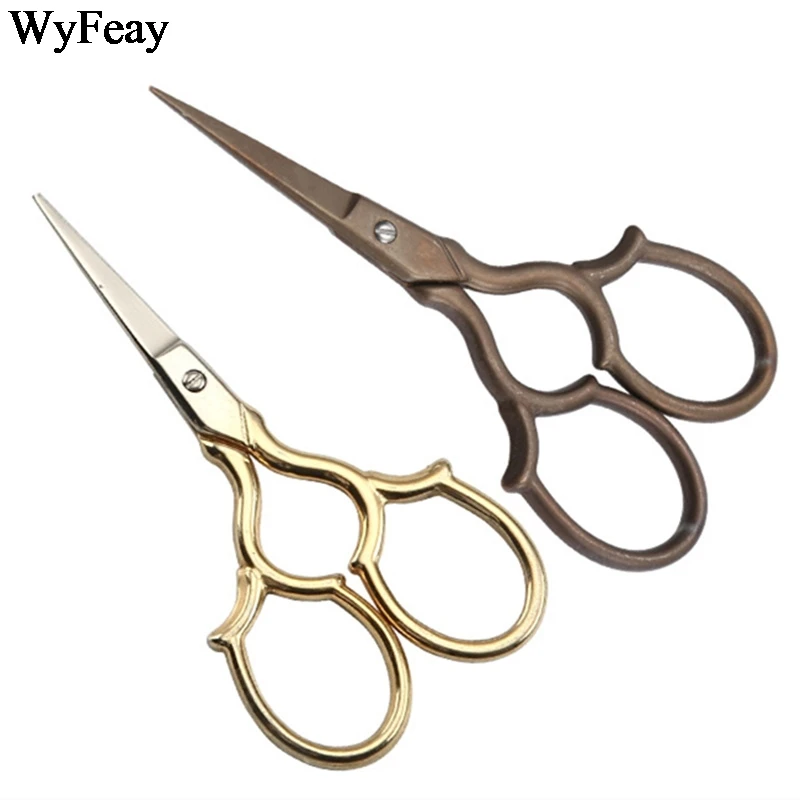 Innovative Zakka Stainless Steel European Retro Vintage Scissors Antique Floral Sewing Scissor