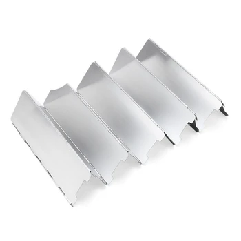 

10 Tablets Foldable Gas Stove Windshield Outdoor Camping Cooker Stove Head Windproof Net Outdoor Stove Windshield