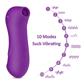 10 Modes Clit Sucker Vibrator Powerful Vacuum Clit Sucking Nipple Sucking Tongue Vibrating Oral Licking Sex Toys for Women 2