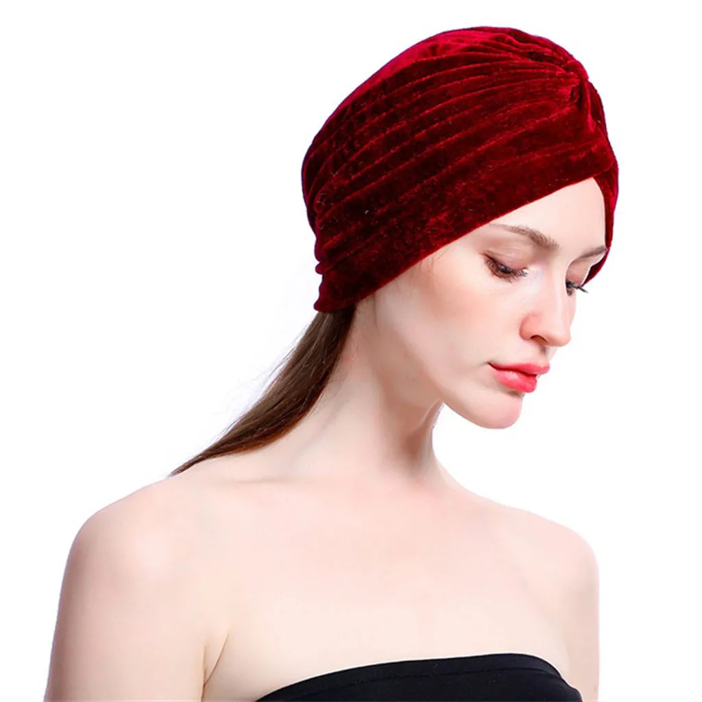 2019 Хлопок мусульманские Шляпы Модный тюрбан Кепка для женщин мягкие женские