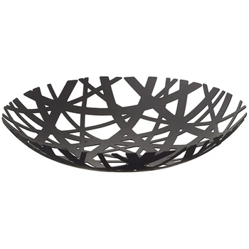 

2498 Tower Fruit Bowl - Modern Kitchen Counter Basket Holder,Black