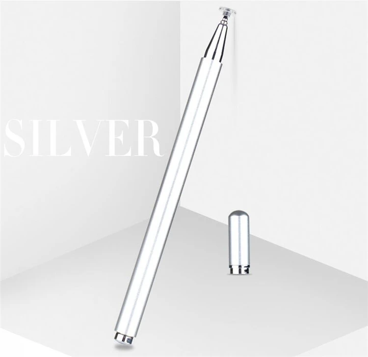 Metal stylus pen capactivite touch screen pen universal tablet pen drawing writing for android for iPad for Samsung - Цвета: Серебристый
