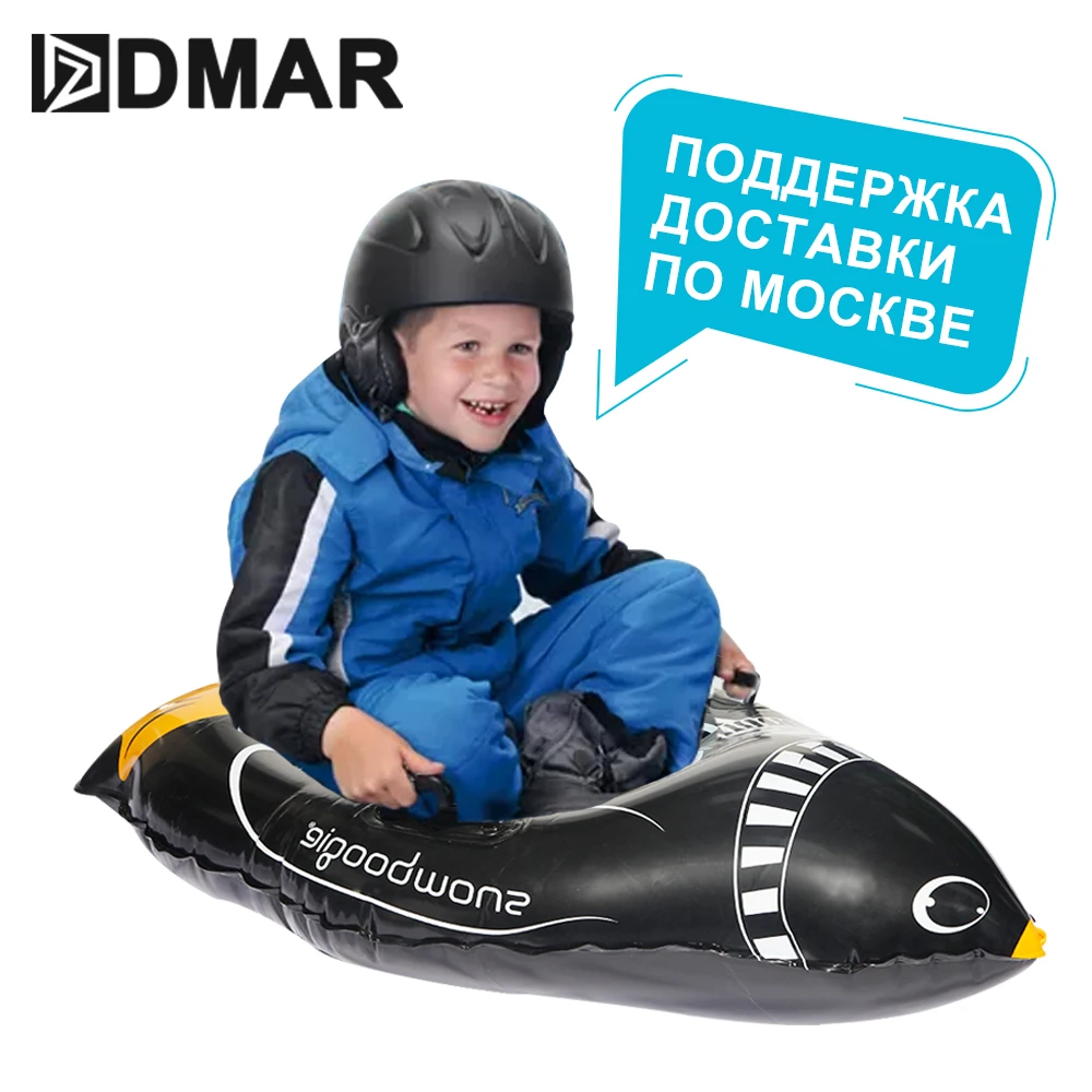 

DMAR 2019 Penguin Snow Tube Skiing Sled Ski Board With Handle Inflatable Snow Sled Slippery Grass Sand Float