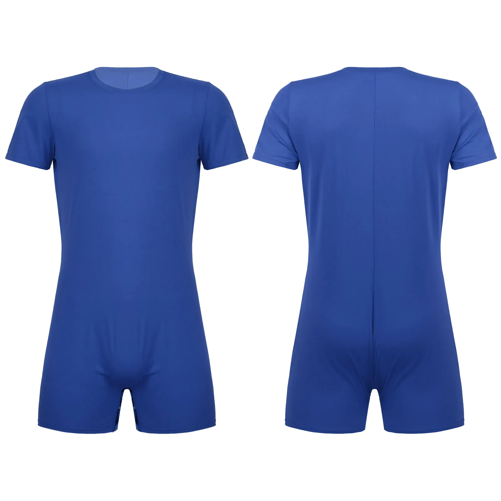 

Mens Short Sleeve Teddies T-Shirts Summer Lingerie Casual Jockstraps Pouch Sexy Male One-pieces Rompers Bodycon Bodysuits
