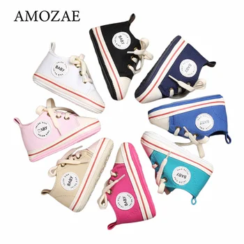 

Baby Shoes Spring and Autumn 0-1 Years Old Unisex Babies Middle Tube Solid Color Rubber Sole Casual Toddler Shoes