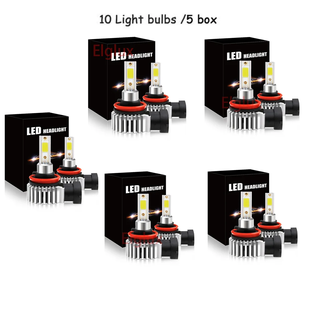 H1 H3 светодиодные мини Canbus автомобильные фары Hulbs H7 H4 880 H11 9005 HB4 9006 H13 6000K 80 Вт 12 В лм