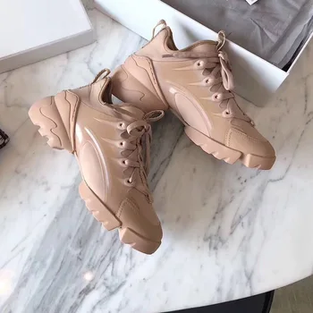 

2019 AUTUMN WINTER Fashion Thick Heel Women shoes Trendy Sneakers Women Casual Shoes CC21