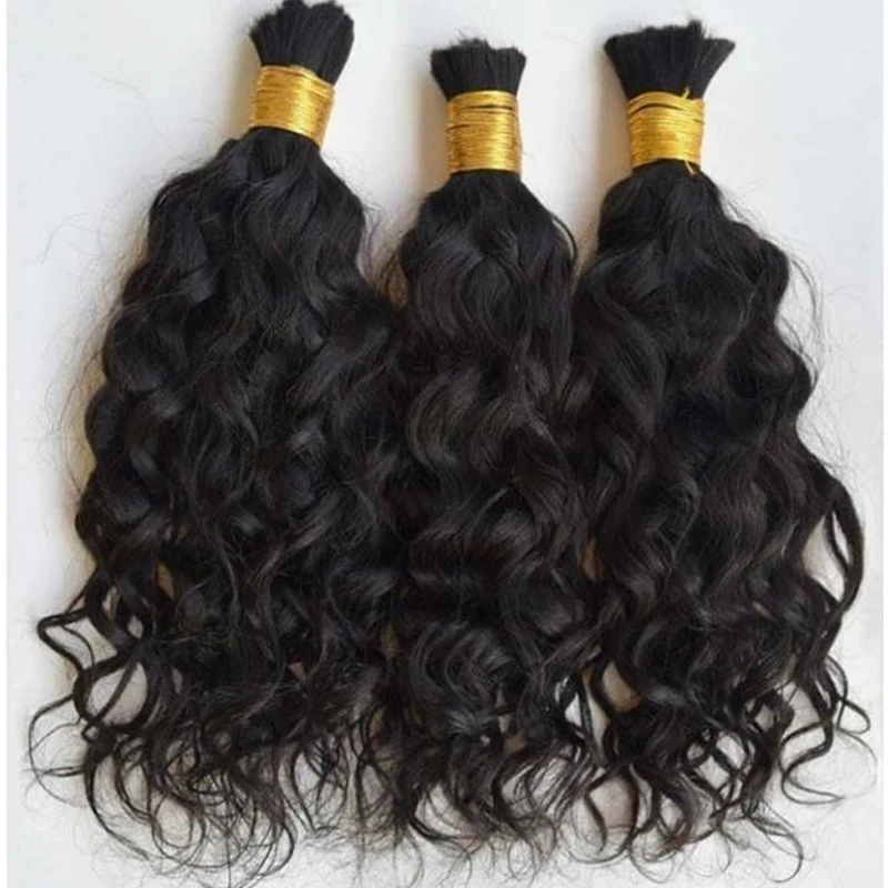 Mèches Loose Wave péruviennes naturelles, cheveux humides et ondulés, pour tressage, sans trame, Extensions, 1 pièce/lot, pour femmes