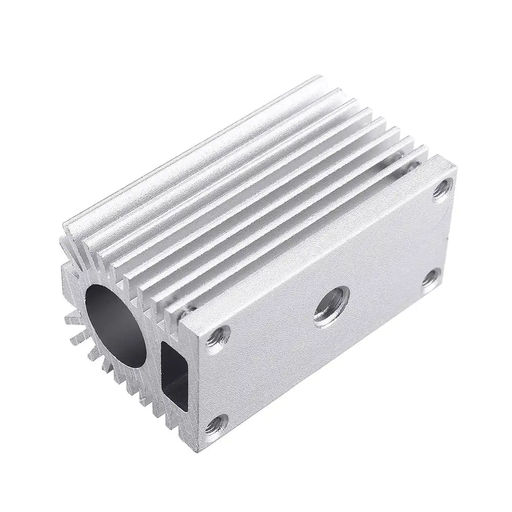 DANIU Sliver 58x22x27mm Silver 12mm Aluminum Heat Sink Groove Fixed Radiator Seat Cooling Heat Sink for 12mm Laser Diode Module