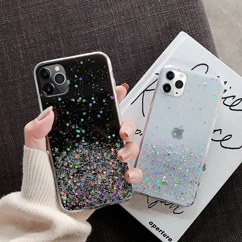 Glitter Sequin Clear Case for IPhone 11 Pro Xr X Xs 8 7 Plus 6S 6 SE2 Bling Shockproof Soft Bumper Cover For iPhone 12 Pro Max Glitter Sequin Clear Case for IPhone 11 Pro Xr X Xs 8 7 Plus 6S 6 SE2 Bling Shockproof Soft Bumper Cover For iPhone 12 Pro Max