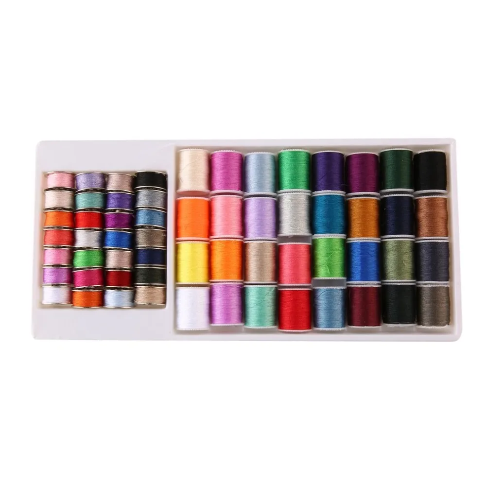 60pcs Minimalist style Portable Metal Bobbin& Thread Spool Set Mixed Colors for Household Mini Electric Crafting Sewing Machine