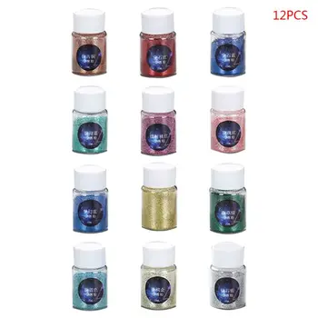 

12 Pcs/set Mixed Color Resin Jewelry DIY Making Craft Glowing Powder Luminous Pigment Set Crystal Epoxy Material