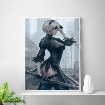 

NieR Automata game Poster Art Silk Poster Room Decor (No Frame)