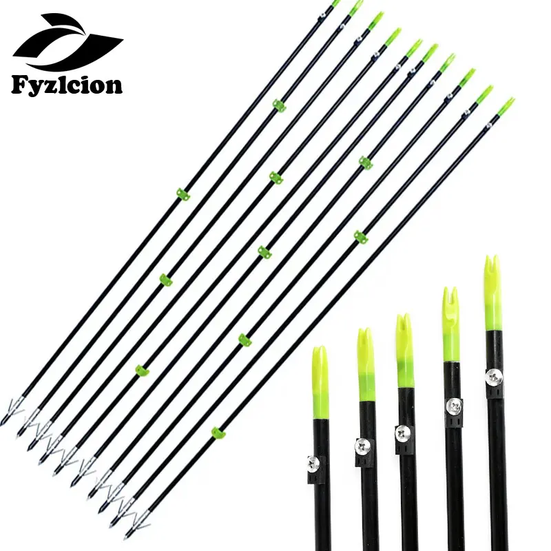

3/6pcs Hunting Archery Glassfiber Fishing Arrow Bolts Fit Slingshot Recurve Bow Compound Bows